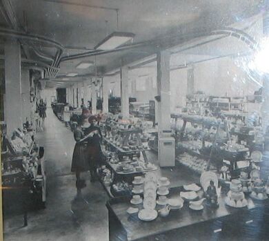 Crockery department in 1950s