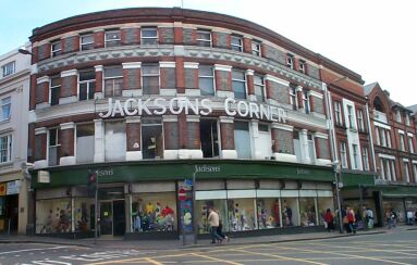 Exterior of Jacksons shop at "Jacksons Corner"