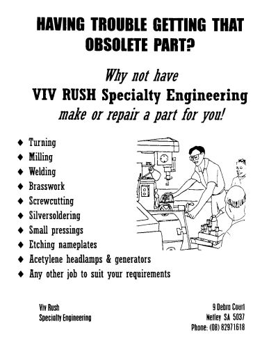 Viv Rush advertisement